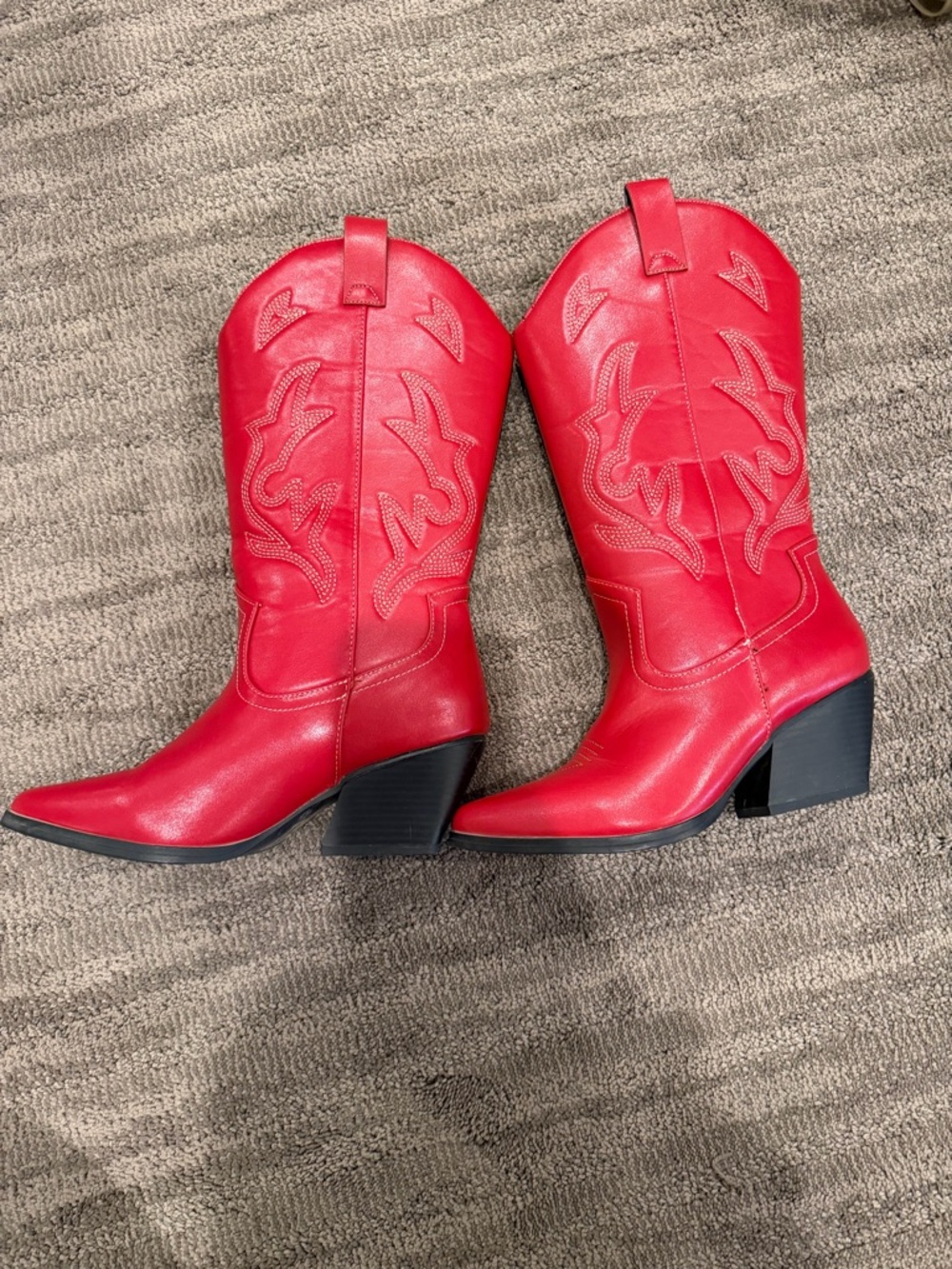 Red Women's Western Cowboy Boots - Brand